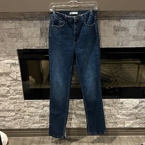 Zara Women's Deep Blue Straight Leg Jeans size 4